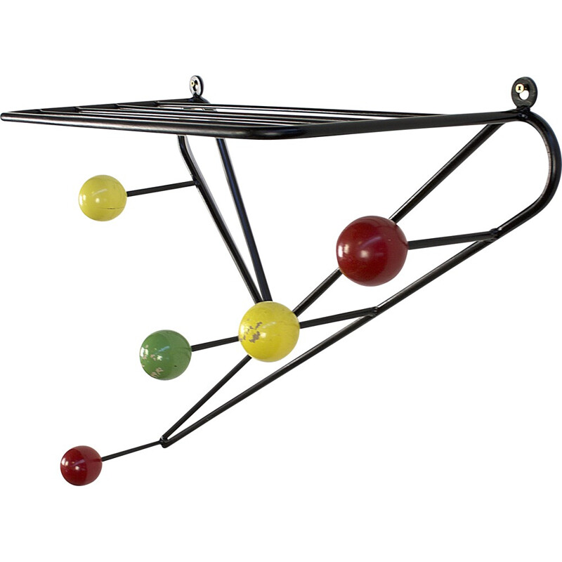  Kapstok wooden coat rack, Roger FERAUD - 1950s