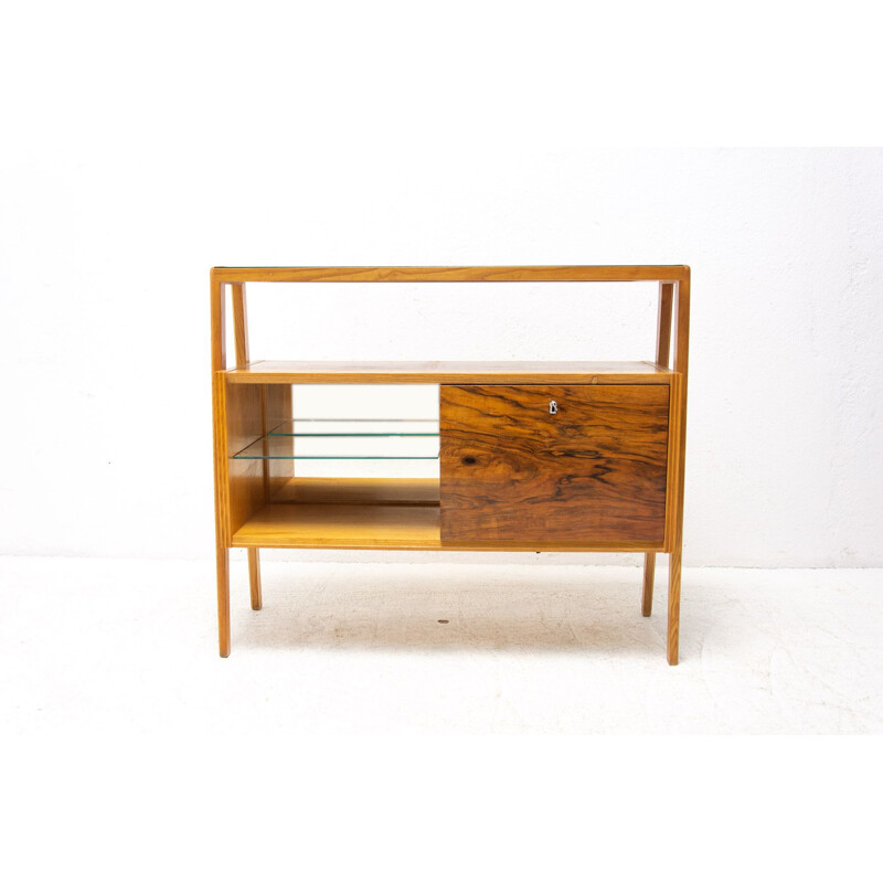 Mid century beech wood bar table, Czechoslovakia 1960s