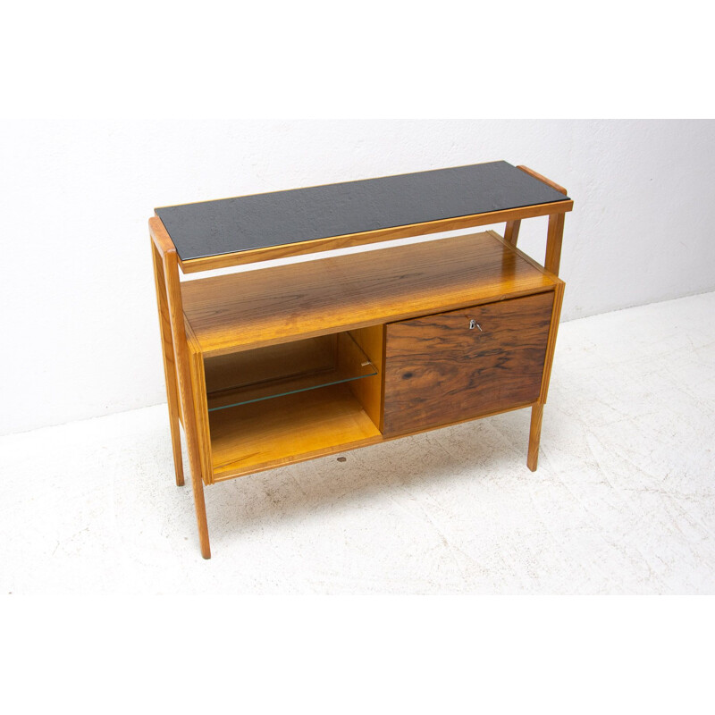 Mid century beech wood bar table, Czechoslovakia 1960s