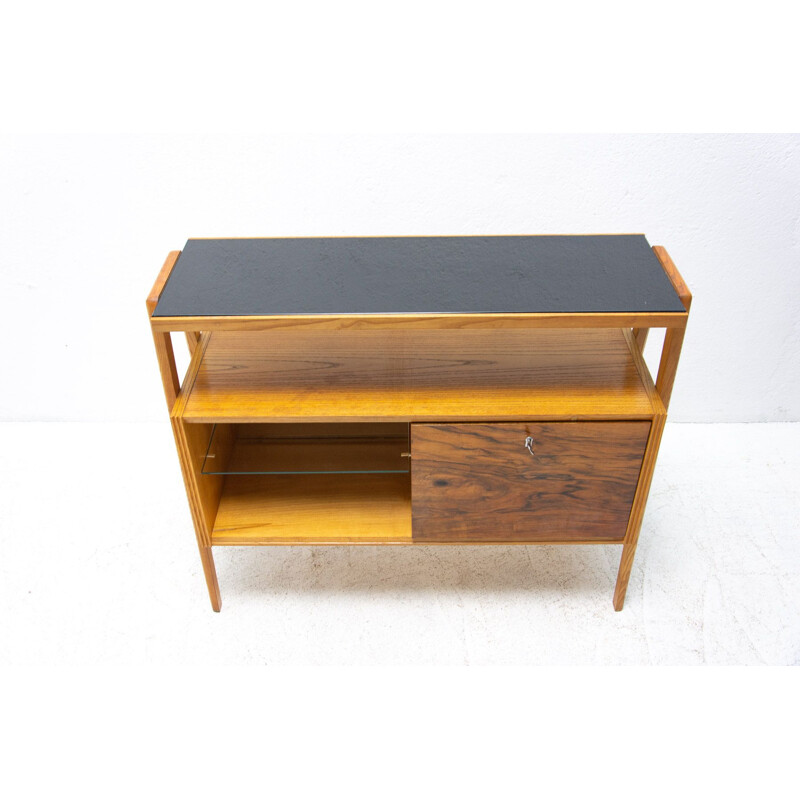 Mid century beech wood bar table, Czechoslovakia 1960s