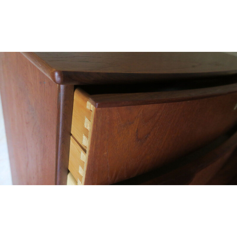 Vintage danish teak chest of drawers by Holger Georg Jensen, 1960s