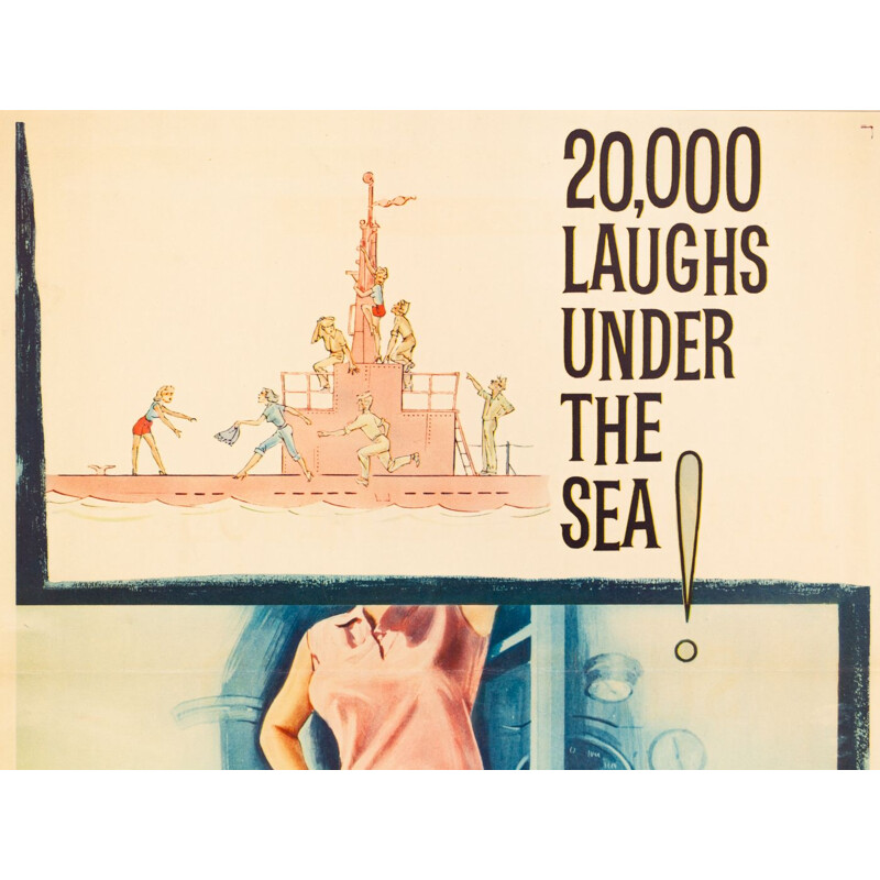 Cartaz vintage inset para o filme "Operação Petticoat", 1959