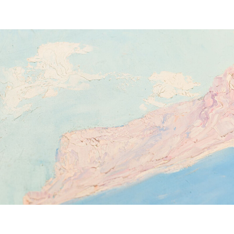 Baía do Mar de pintura Vintage por Hans Kaiser, 1940