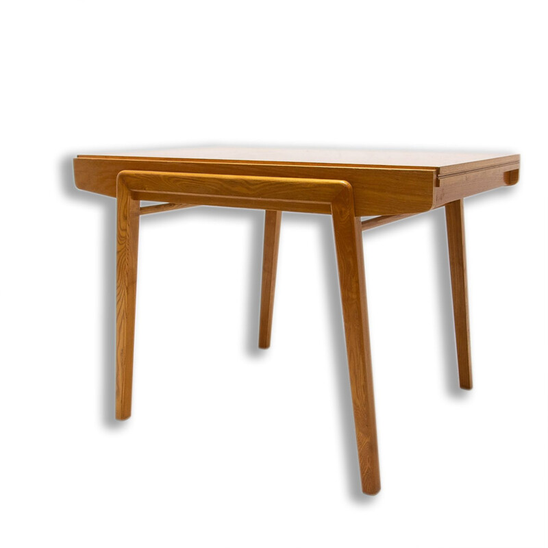 Vintage walnut and ash folding table by Jitona, Czechoslovakia 1970