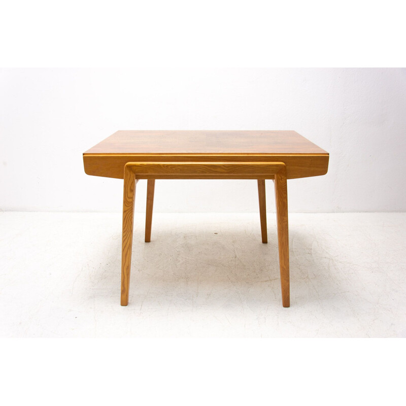 Vintage walnut and ash folding table by Jitona, Czechoslovakia 1970