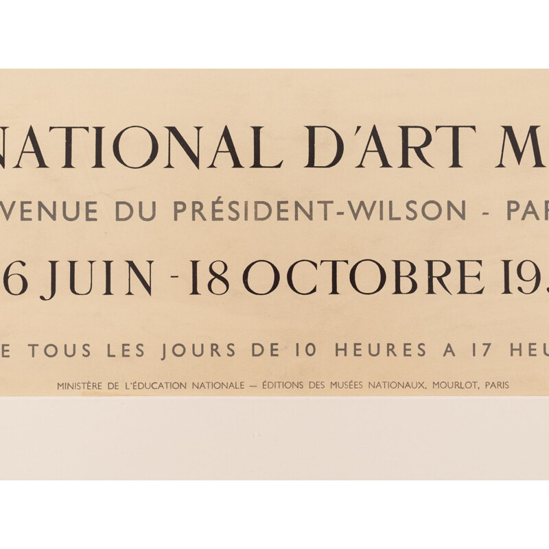 Cartel de época para una exposición litográfica de Raoul Dufy