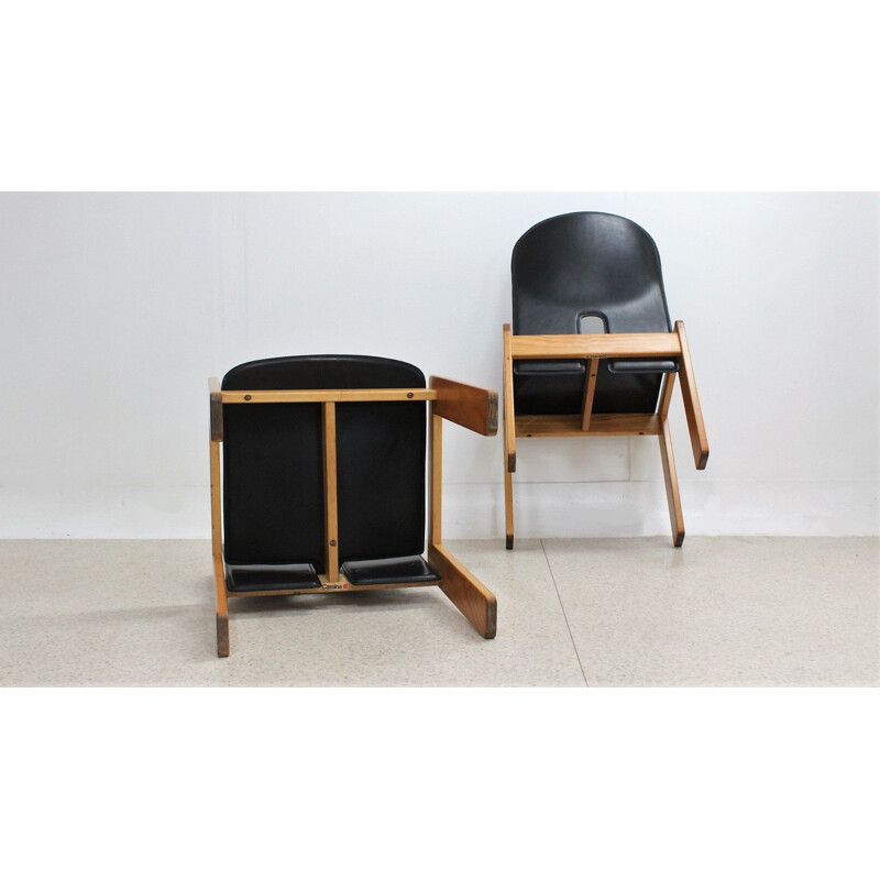 Ensemble de 2 chaises modèle 121 par Afra e Tobia Scarpa design pour Cassina, 1960