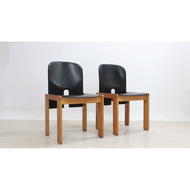 Set of 2 model 121 chairs Afra e Tobia Scarpa design for Cassina, 1960s