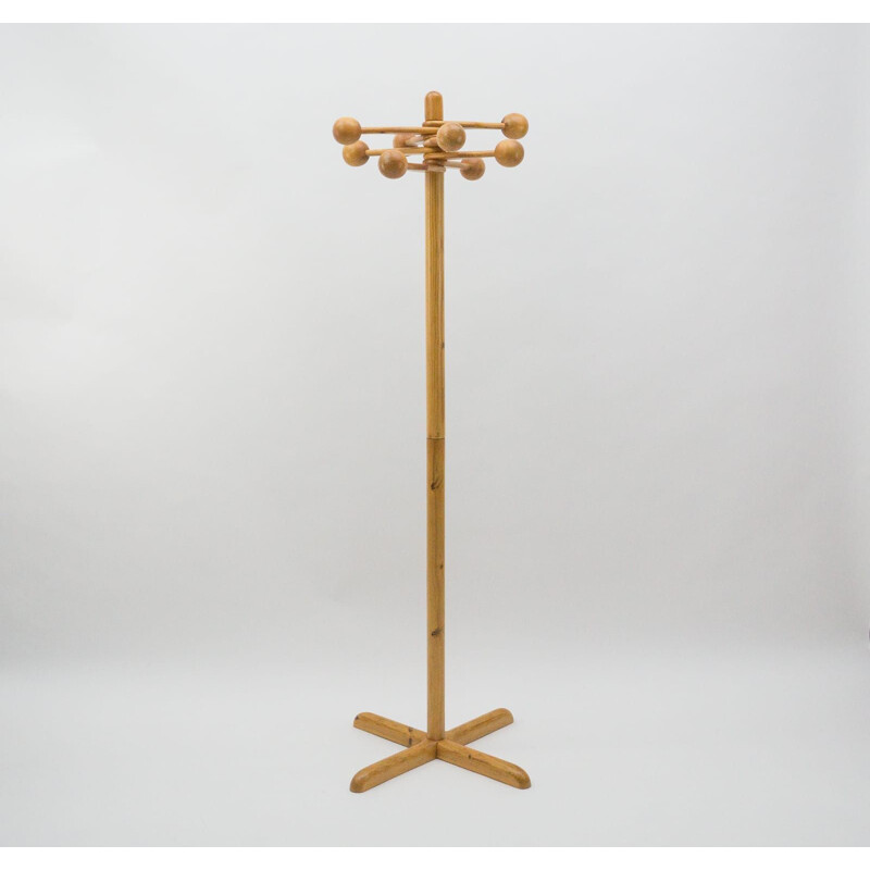 Pine vintage coat rack, 1960s