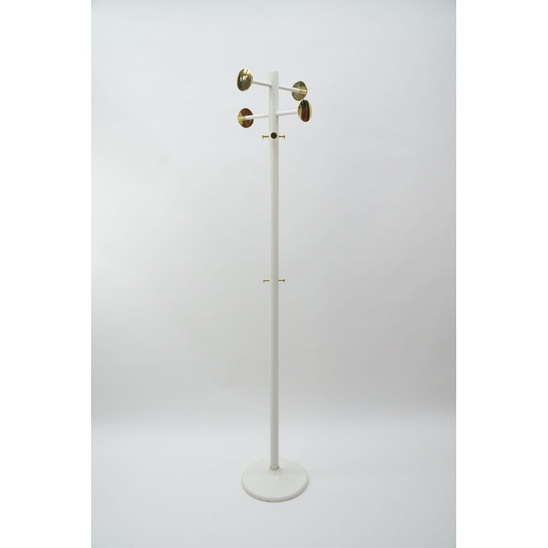 Vintage white and gold coat rack by Hollywood Regency, 1960
