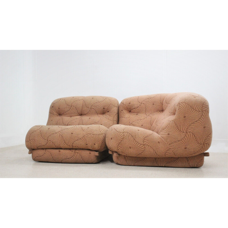 Pair of vintage Nuvolone armchairs by Rino Maturi for Mimo, 1970s