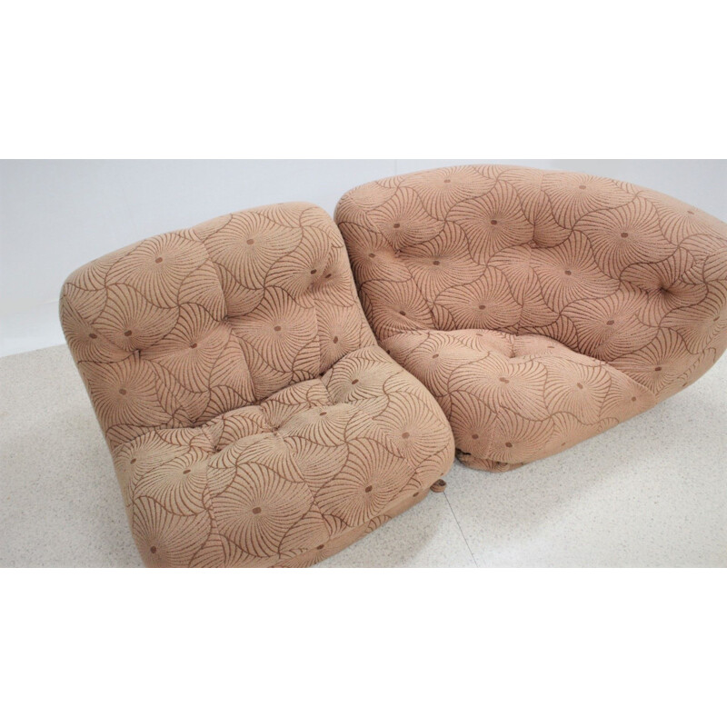Pair of vintage Nuvolone armchairs by Rino Maturi for Mimo, 1970s