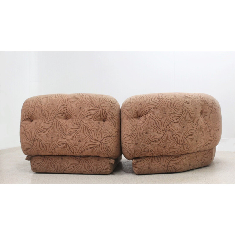Pair of vintage Nuvolone armchairs by Rino Maturi for Mimo, 1970s