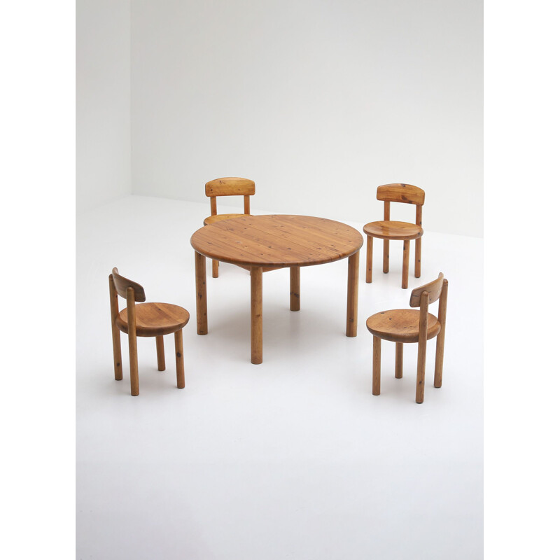 Set of 5 vintage pinewood chairs by Daumiller for Hirtshals Sawmill, Denmark 1970s