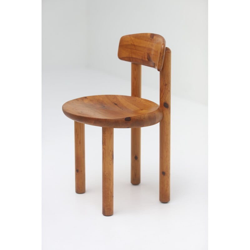 Ensemble de 5 chaises vintage en bois de pin par Daumiller pour la scierie de Hirtshals, Danemark 1970