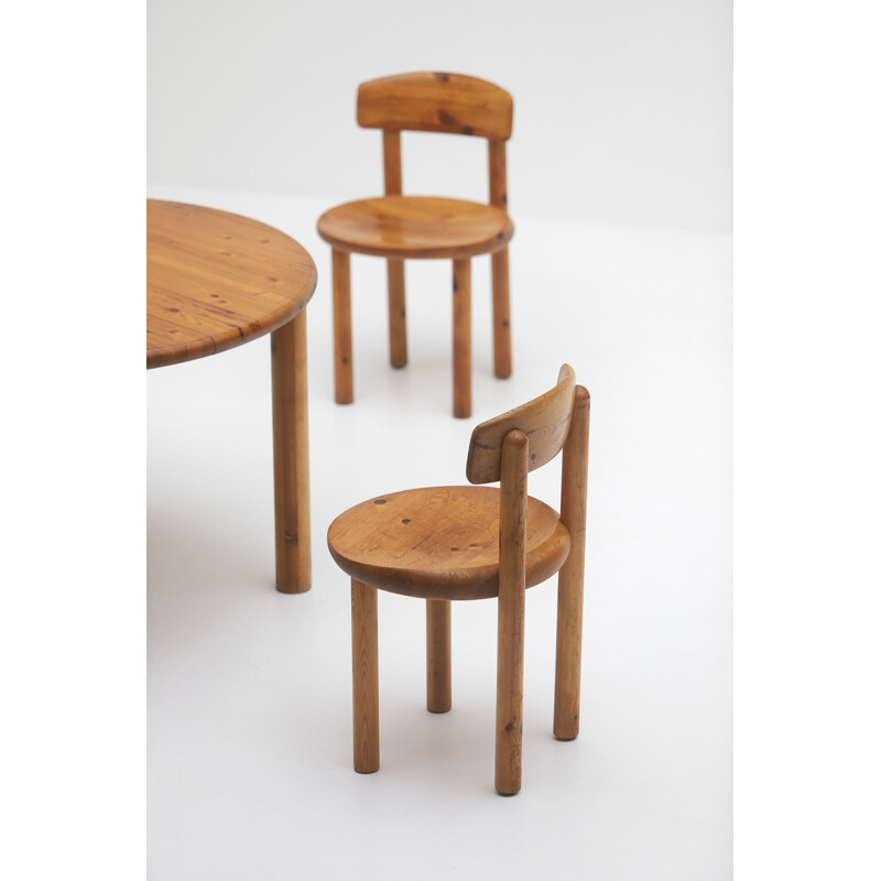 Set of 5 vintage pinewood chairs by Daumiller for Hirtshals Sawmill, Denmark 1970s