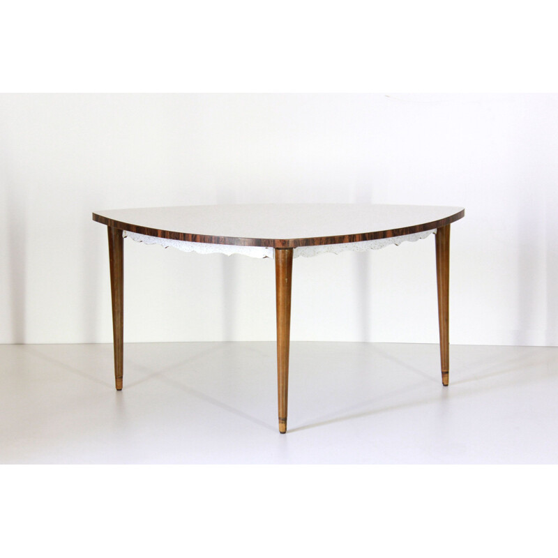 Mesa de centro triangular de madera, 1950