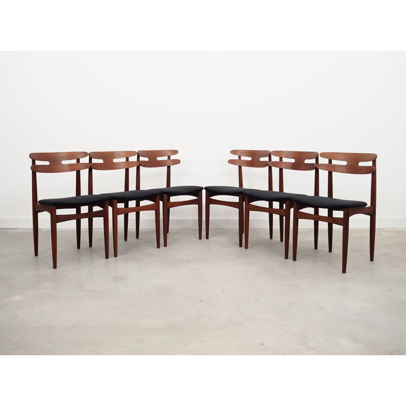 Set of 6 vintage Danish chairs by Johannes Andersen for Bramin, 1960s