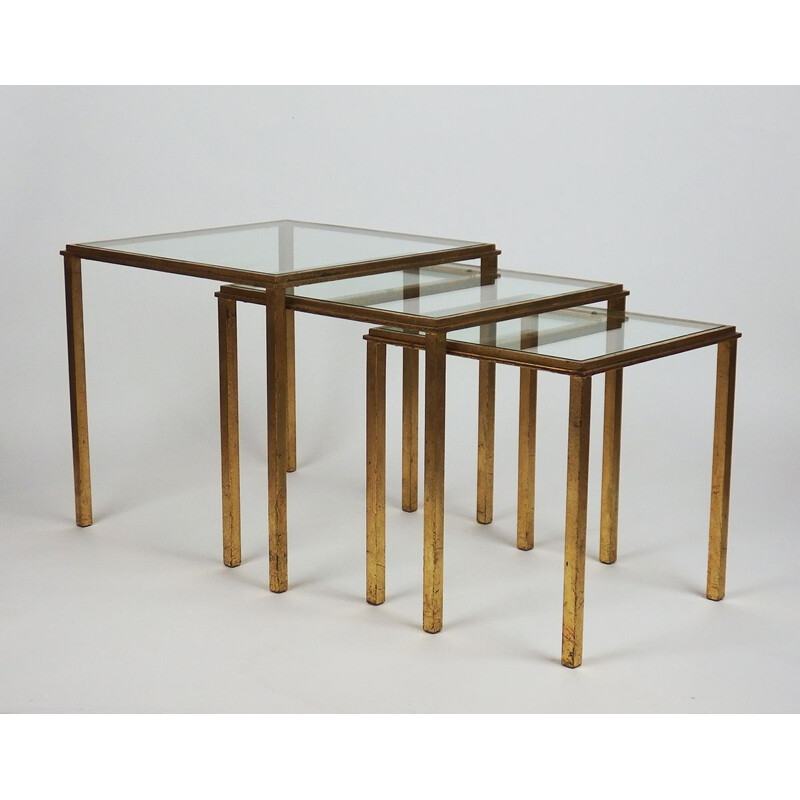 Ensemble de 3 tables gigognes vintage par Robert and Roger Thibier, 1970