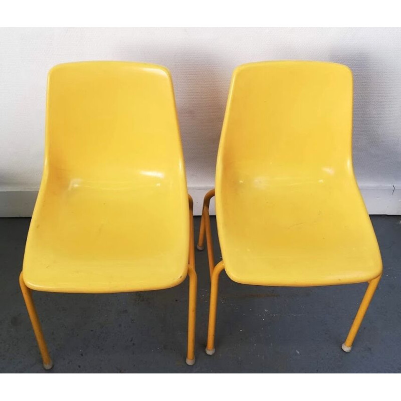 Pair of vintage Orly chairs, Pollak design, 1975