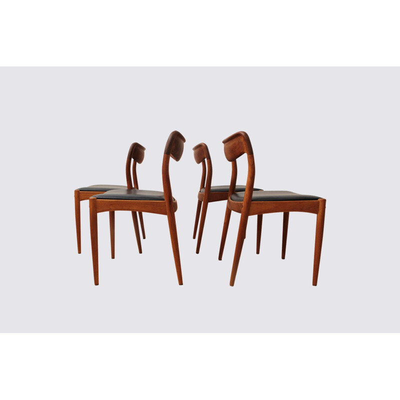 Vintage Danish teak chairs by Johannes Andersen for Uldum Möbelfabrik