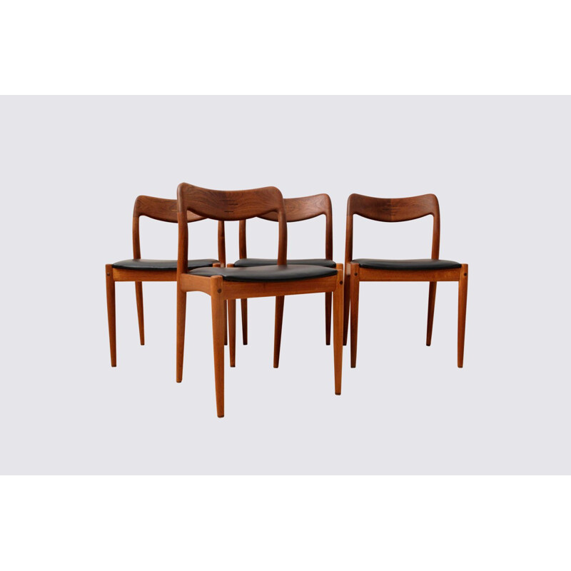Dänische Vintage-Stühle aus Teakholz von Johannes Andersen für Uldum Möbelfabrik