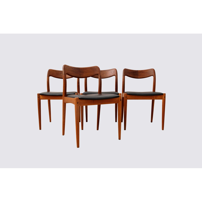 Vintage Danish teak chairs by Johannes Andersen for Uldum Möbelfabrik