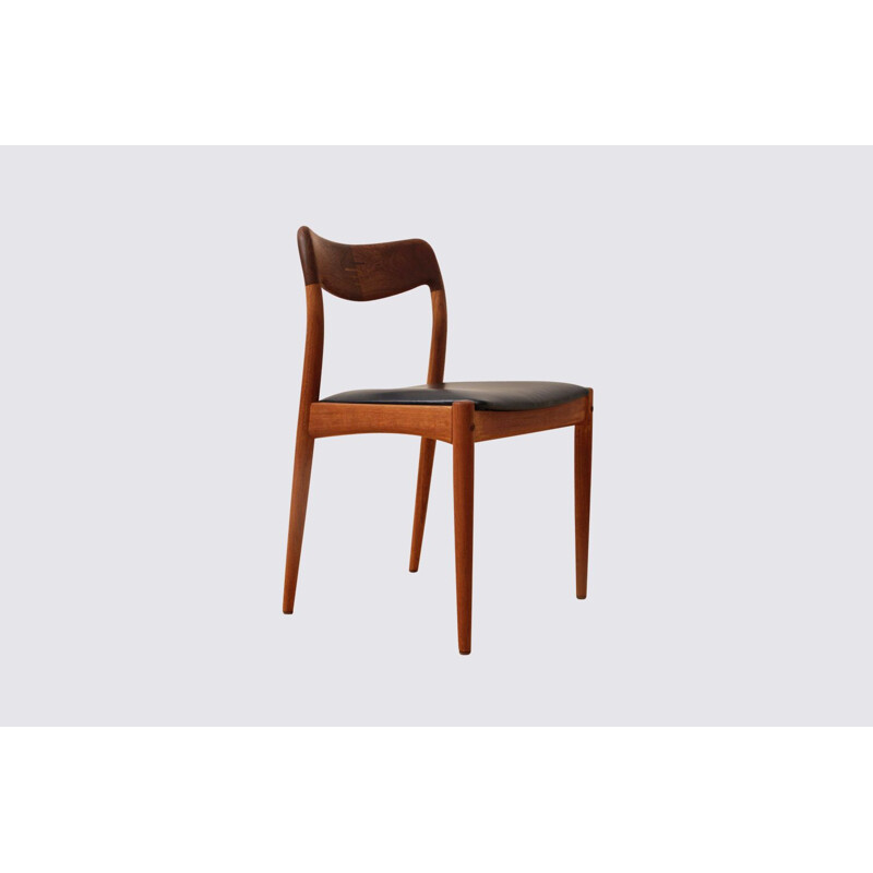 Cadeiras de teca dinamarquesa Vintage de Johannes Andersen para Uldum Möbelfabrik