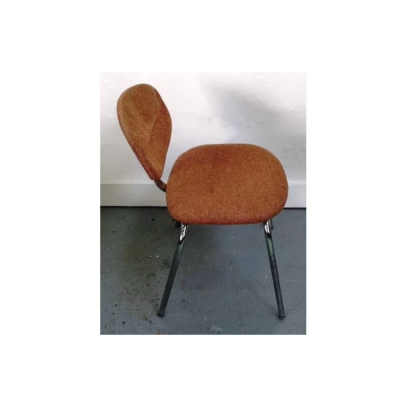 Set of 7 vintage Straford chairs in upholstered fabric by Pierre Paulin