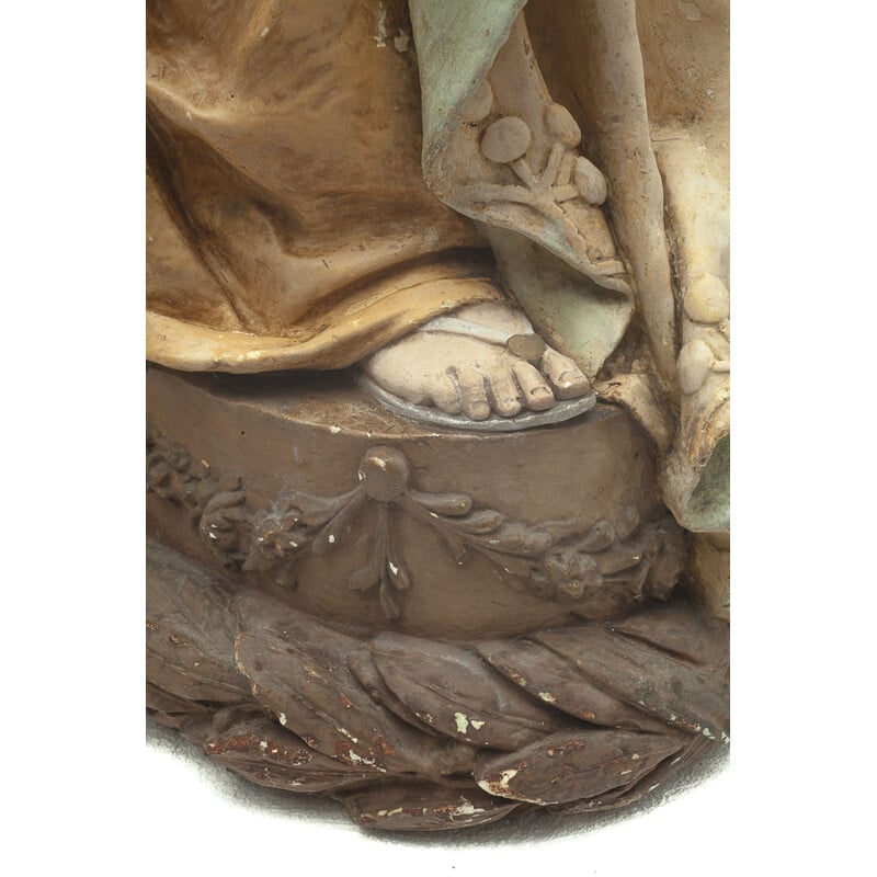 Sculpture Vierge à l’enfant AM Lefebvre, 1900