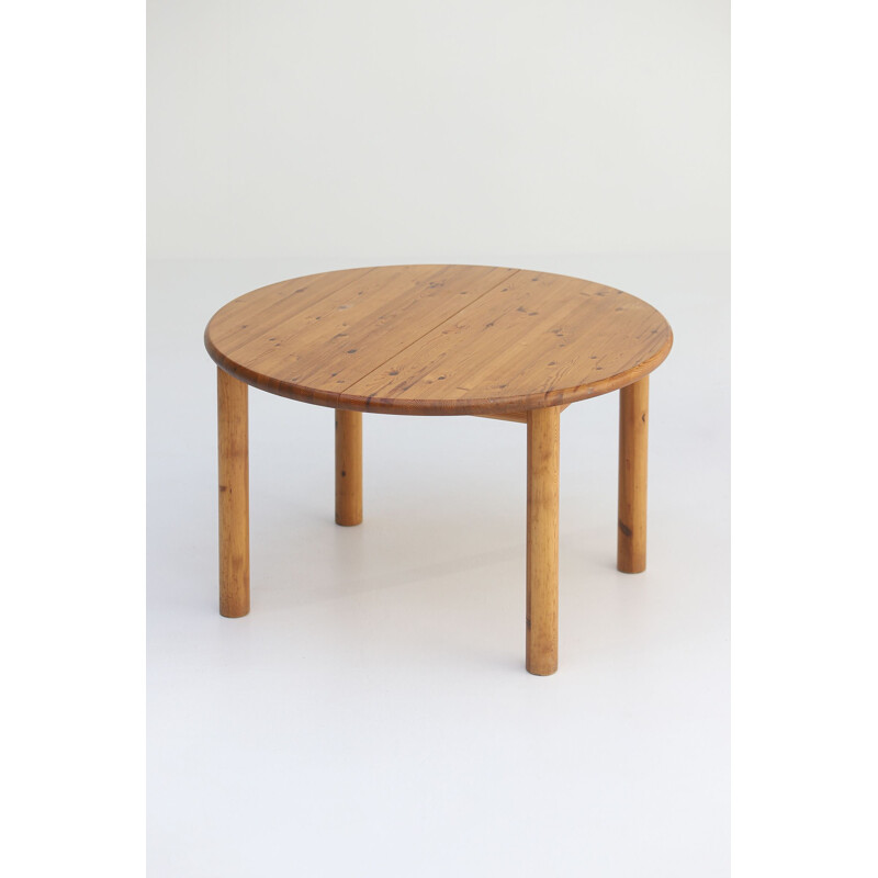 Vintage round dining table by Rainer Daumiller, Denmark 1970s