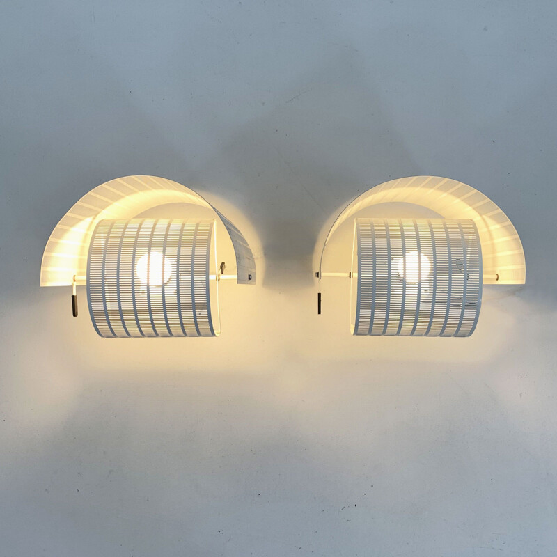 Pair of Shogun vintage wall lamps by Mario Botta for Artemide, 1980s