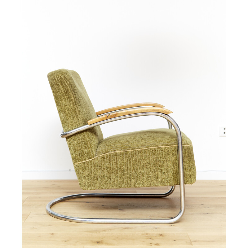 Vintage Art Deco cantilever armchair by Mücke-Melder, Czechoslovakia 1930s