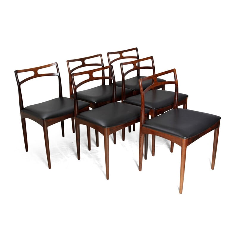Suite de 6 chaises à repas Christian Linneberg, Johannes ANDERSEN - 1960