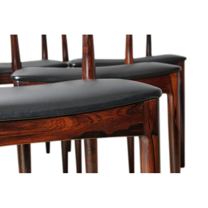 Set of 6 "94" Christian Linneberg dining chairs, Johannes ANDERSEN - 1960s