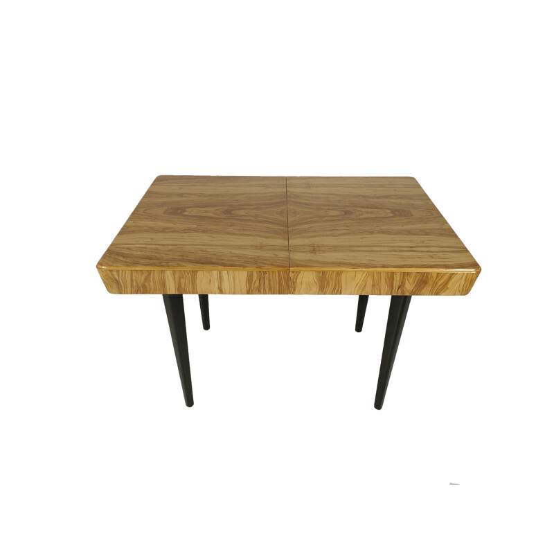 Table vintage en bois et placage de frêne, 1960