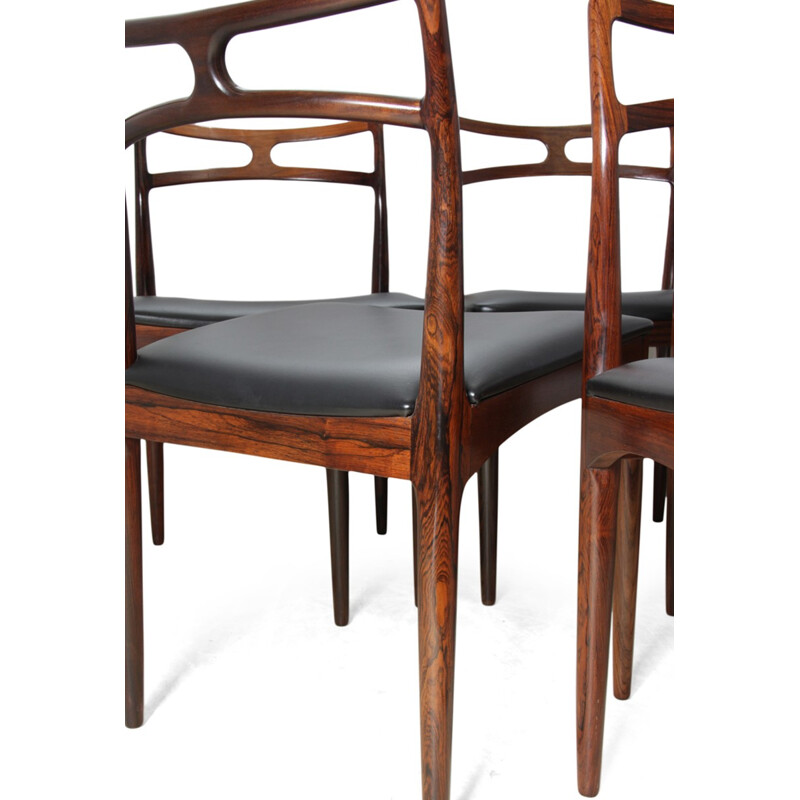 Set of 6 "94" Christian Linneberg dining chairs, Johannes ANDERSEN - 1960s