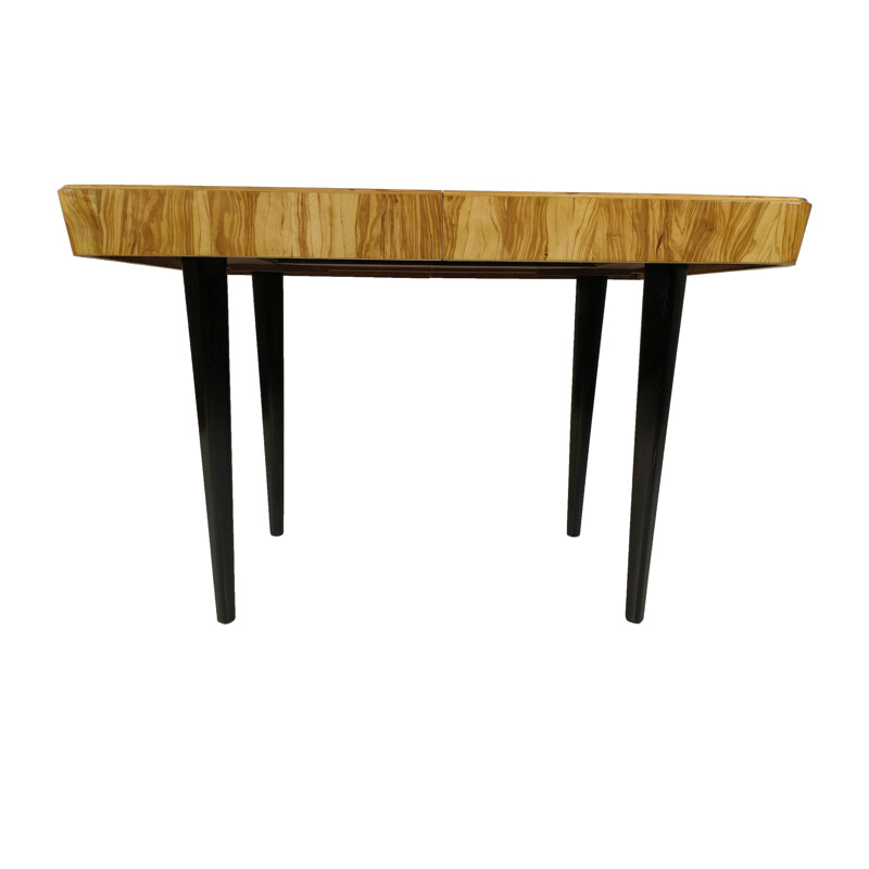 Vintage dining table of wood and ash veneer, 1960s