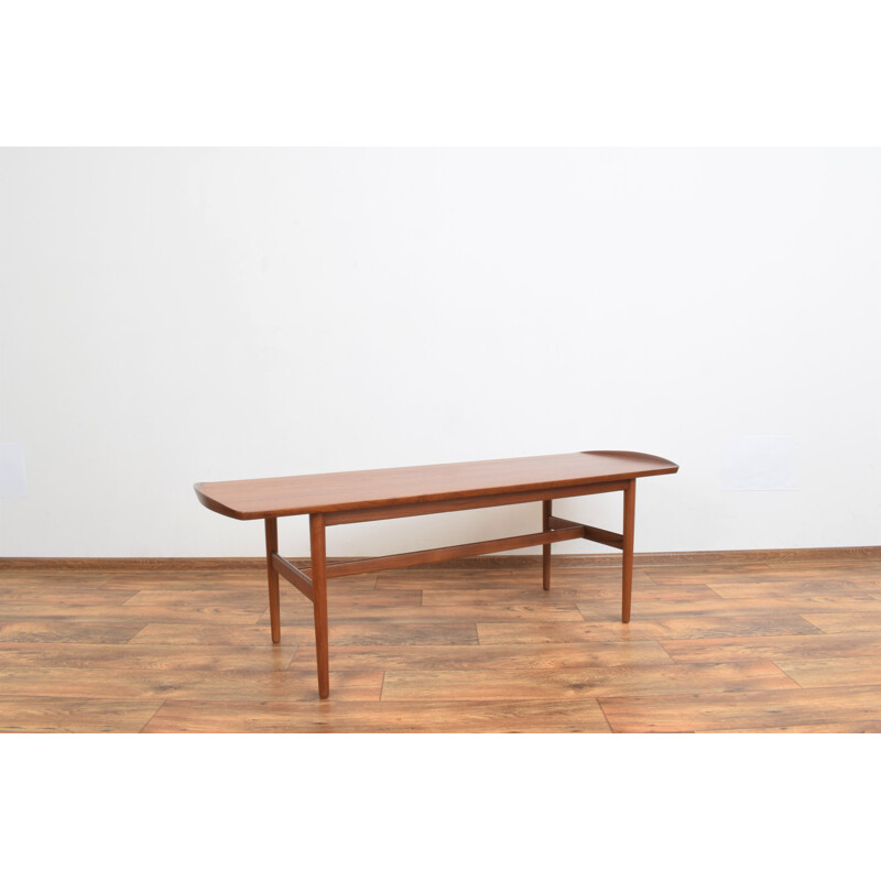 Table basse danoise vintage en teck de Bovirke, Danemark 1960