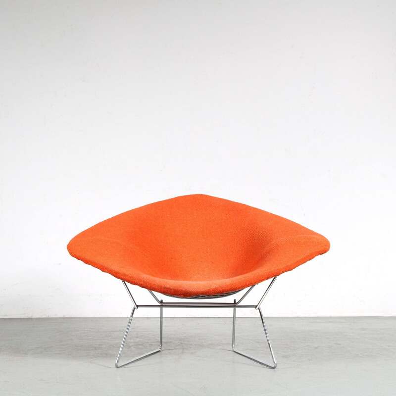 Vintage "Big Diamond" armchair by Harry Bertoia for Knoll International, Usa 1970