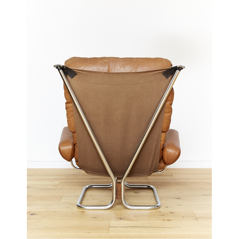 Vintage armchair and ottoman by Ingmar Relling for Westnofa, 1970