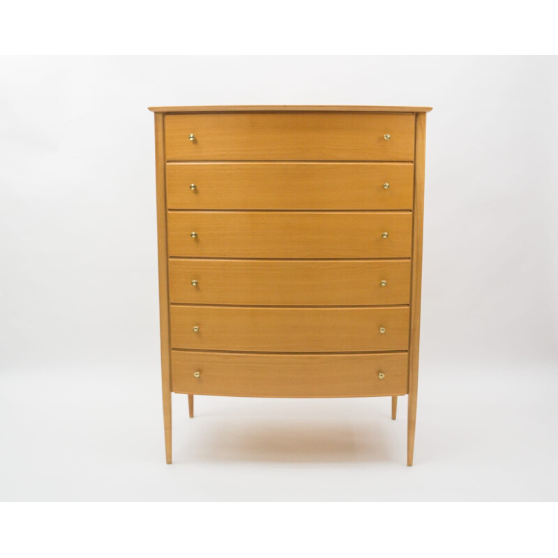 Mid century wood chest of drawers, 1960s