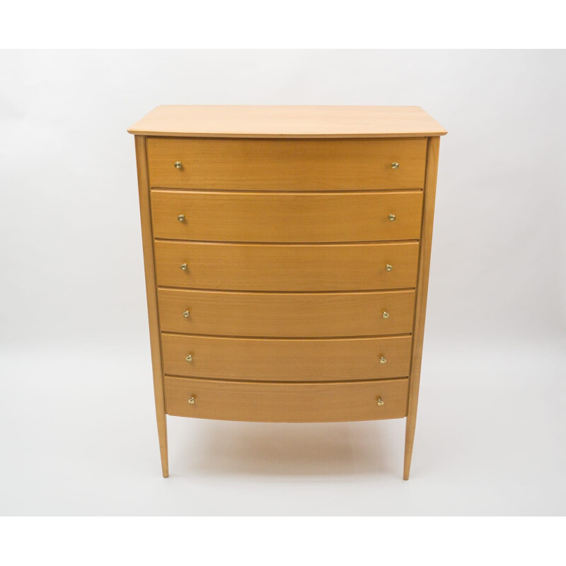 Mid century wood chest of drawers, 1960s