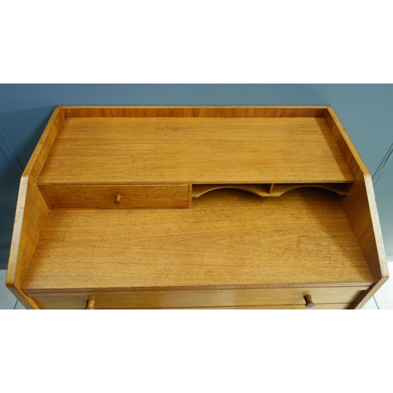 Vintage dressing table with hidden popup mirror, Germany 1960s