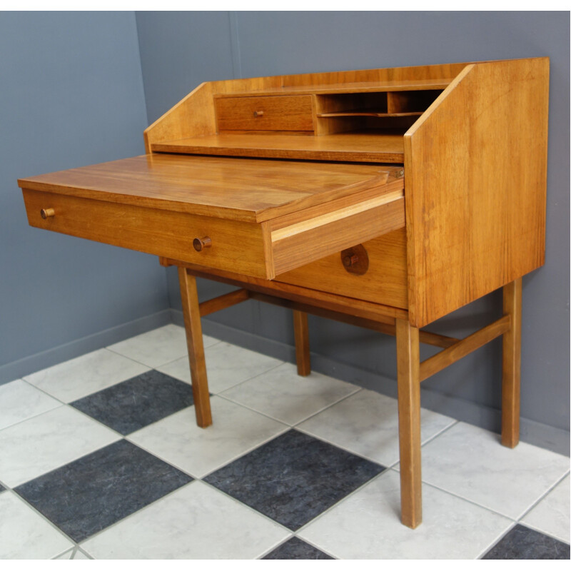 Vintage dressing table with hidden popup mirror, Germany 1960s