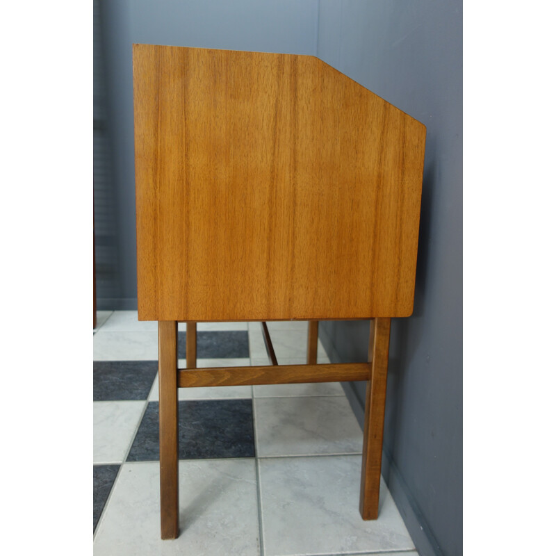 Vintage dressing table with hidden popup mirror, Germany 1960s