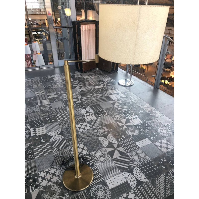 Vintage brass and metal floor lamp, Germany 1930