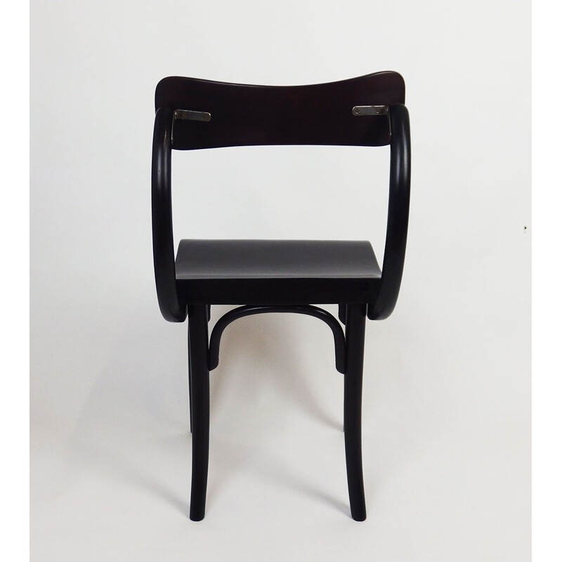 Vintage gebogen beukenhouten bureaustoel van Thonet, 1930