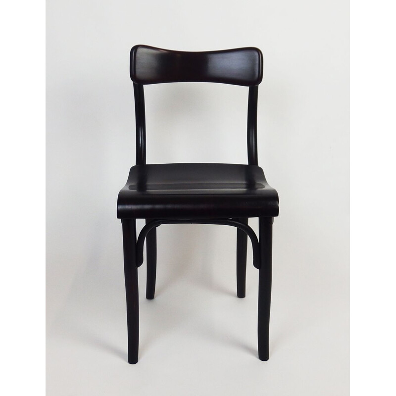 Vintage gebogen beukenhouten bureaustoel van Thonet, 1930