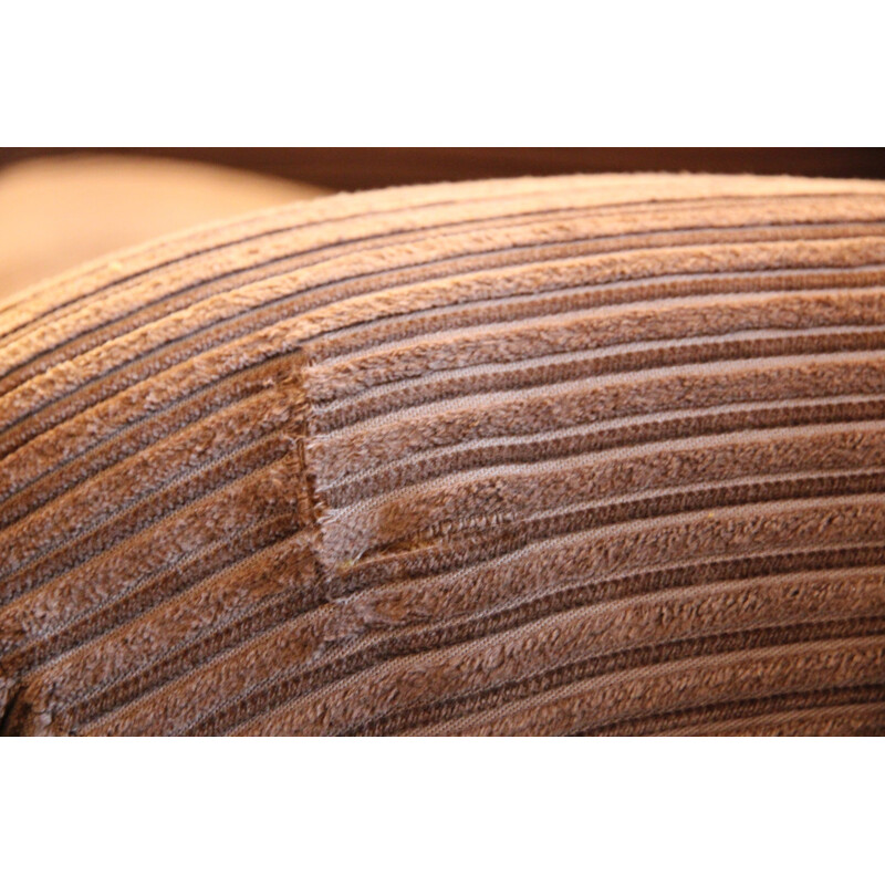 Pair of vintage brown velvet armchairs, 1970